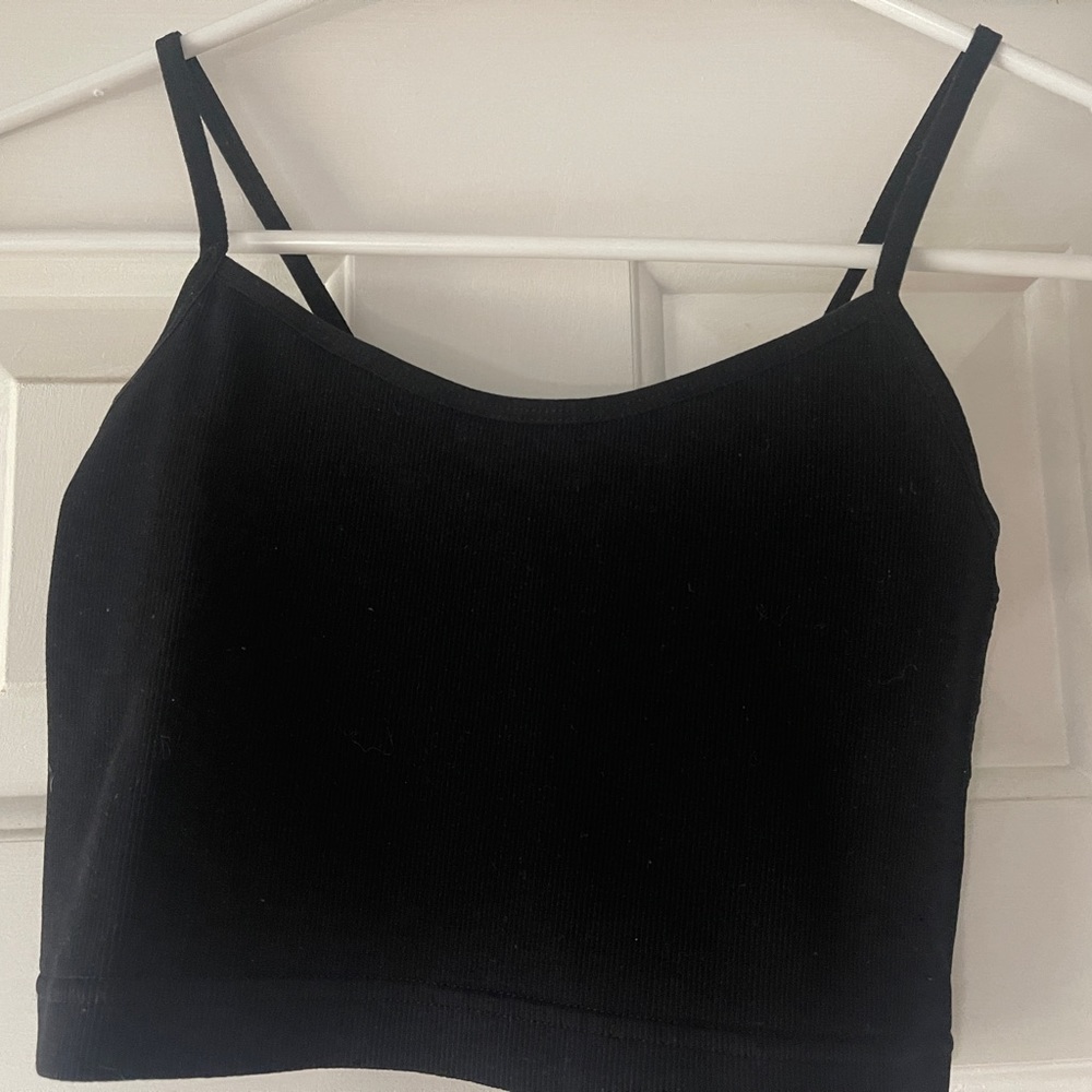 Black Garage Crop Top
